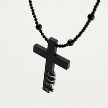 Load image into Gallery viewer, Onyx Cross Necklace