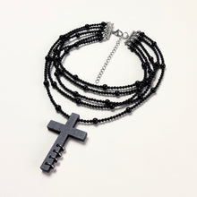 Load image into Gallery viewer, Onyx Cross Necklace
